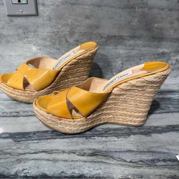 Jimmy Choo Authentic Patent‎ Leather Espadrilles with COA
